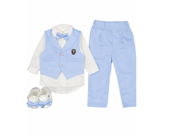 Set cadou, 0-3 luni, cu emblema, Albastru [2]