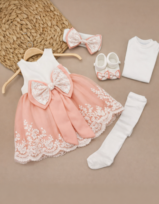 Set cadou, Rochita cu dantela, roz [2]