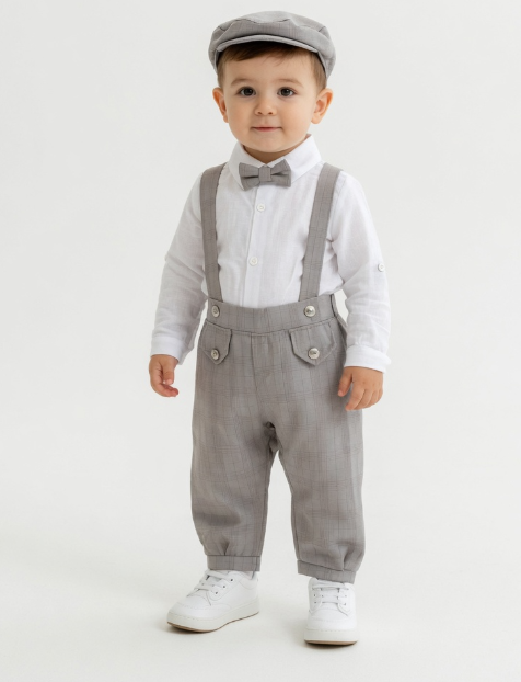 Set costum cu bretele si bascuta [3]