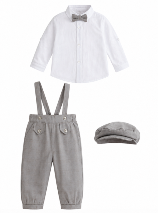Set costum cu bretele si bascuta [4]