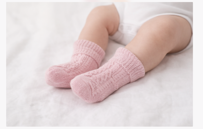 Set de 3 perechi de Șosete, Fibre bumbac natural si bambus, 0-6 luni [2]