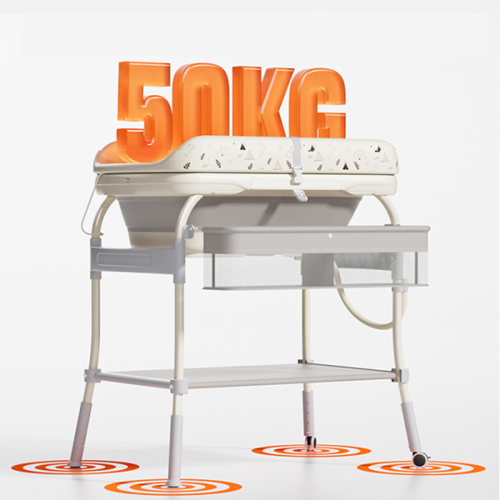 Set de baie 2 în 1 Beberoyal Little Joy – Masă de înfășat cu cădiță pliabilă, termometru digital TouchMe și înălțime reglabilă CD-030-123 [9]