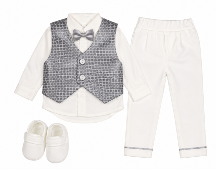 Set de botez elegant pentru bebeluși – ținută completă pentru ceremonii speciale, 0-3 luni [2]