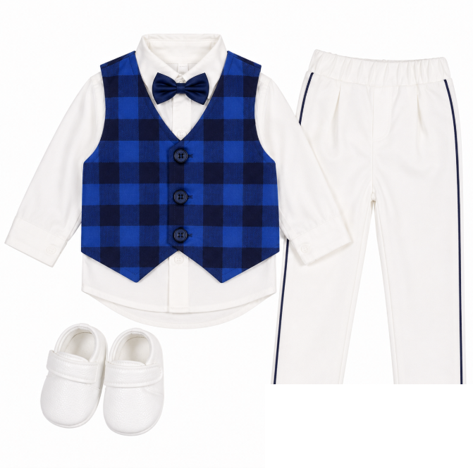 Set de botez elegant pentru bebeluși – ținută completă pentru ceremonii speciale, 0-3 luni [2]