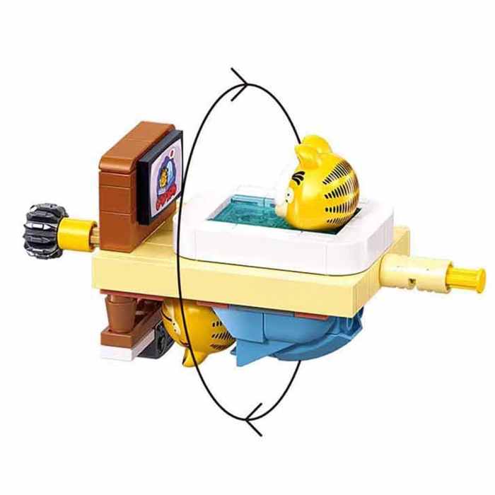 Set de constructie, 193 piese, Garfield si televizorul - Sluban [2]