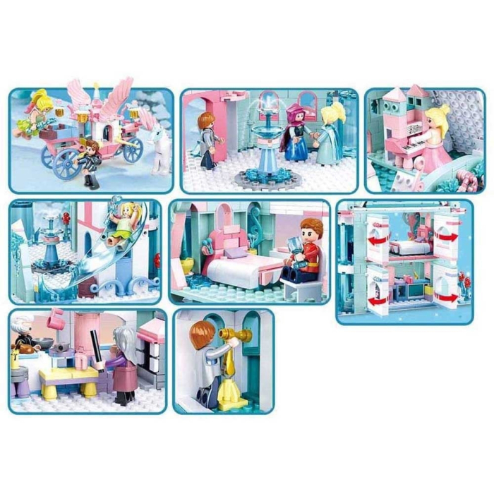 Set de constructie Girl's Dream, 1324 piese, Castelul de gheata - Sluban [2]