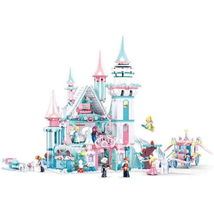 Set de constructie Girl's Dream, 1324 piese, Castelul de gheata - Sluban [3]