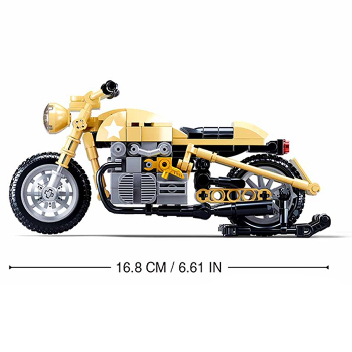 Set de constructie Machete, 223 piese, Motocicleta armata - Sluban [2]