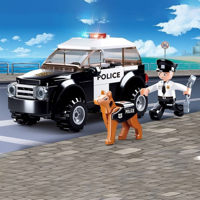 Set de constructie Police, 78 piese, Unitatea canina a politiei - Sluban [2]