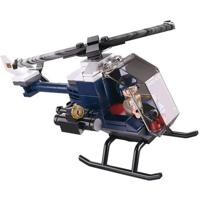 Set de constructie Police, 87 piese, Elicopterul politiei - Sluban [3]