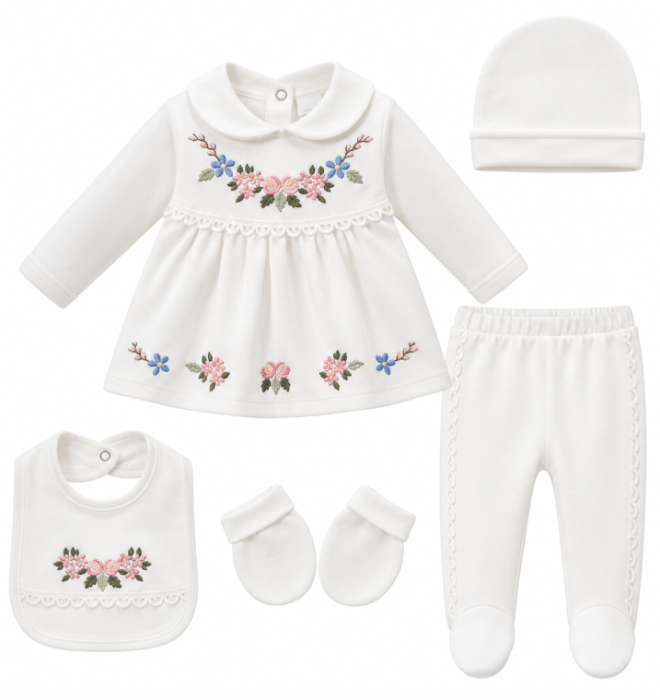 Set din bumbac organic pentru bebeluși – 5 piese, 0-3 luni [2]