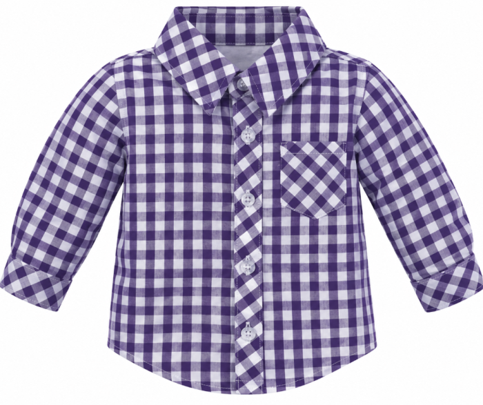 Set hăinuțe pentru băieței – Cămașă în carouri și blugi denim cu bretele [3]