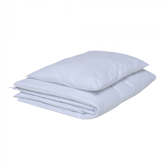 Set lenjerie bumbac cu baldachin 8 piese pentru saltea de 120 x 60 cm, Hippo&Giraffe Roz [4]