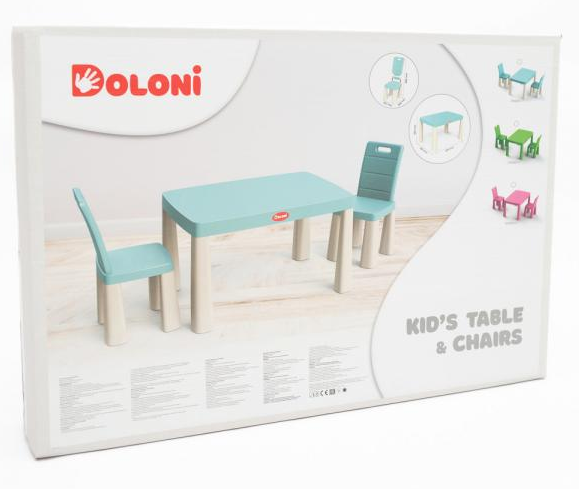 Set masa copii si scaune MyKids 04680/7 Turqoise [5]