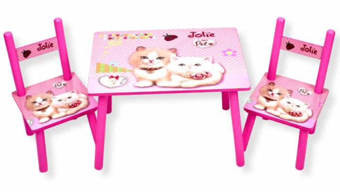 Set masuta cu scaunele, 59x39x40 cm, Purpuriu [3]