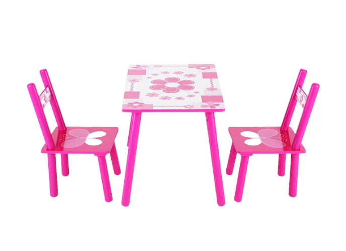 Set masuta cu scaunele, 59x39x40 cm, roz ciclame [3]