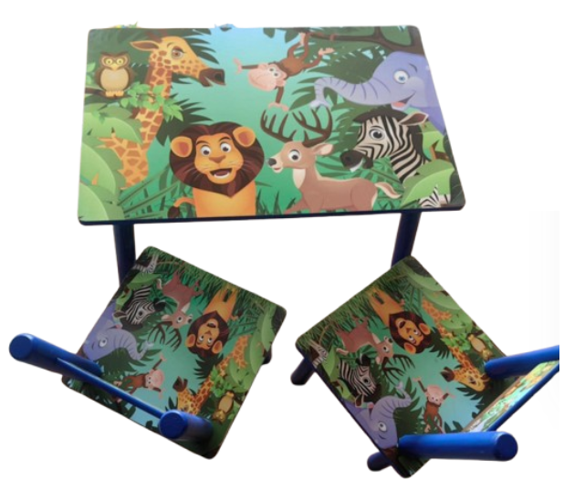 Set masuta cu scaunele, 59x39x40 cm, Turcoaz [2]