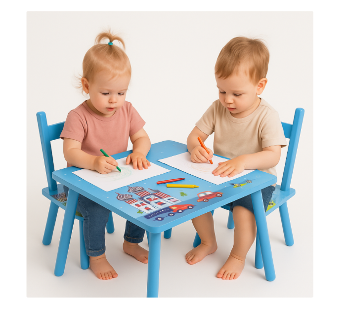 Set masuta cu scaunele, Din lemn, Ilustrate [2]