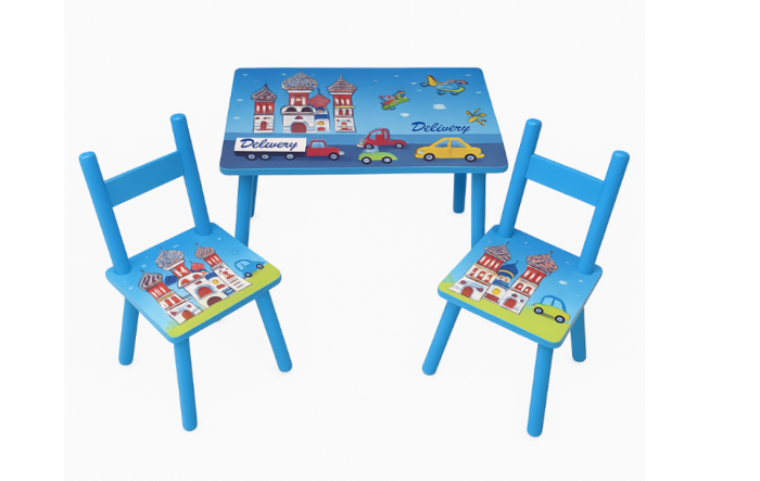 Set masuta cu scaunele, Din lemn, Ilustrate [1]