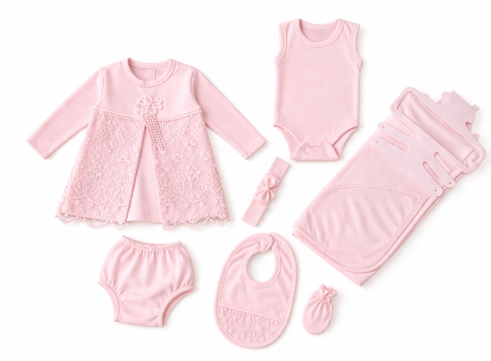 Set maternitate cu rochita, roz, 0-3 luni [2]