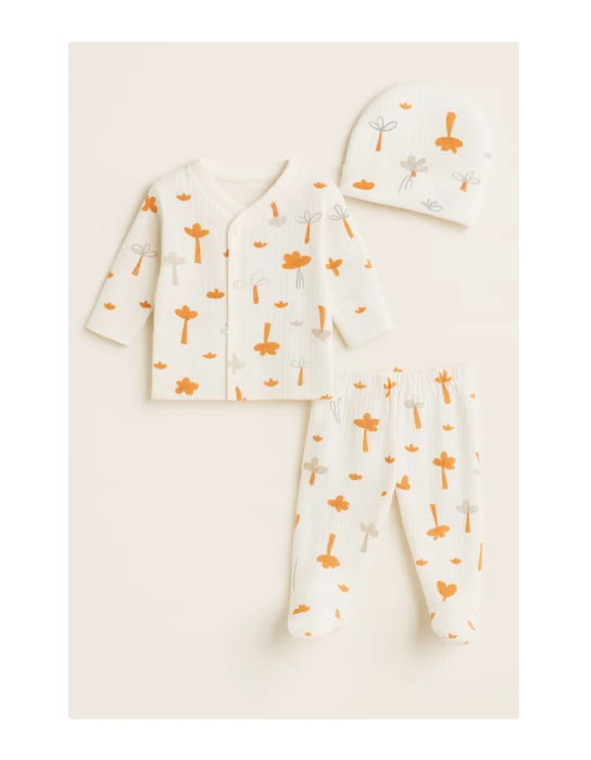 Set nou nascut, 3 piese, Galben [2]