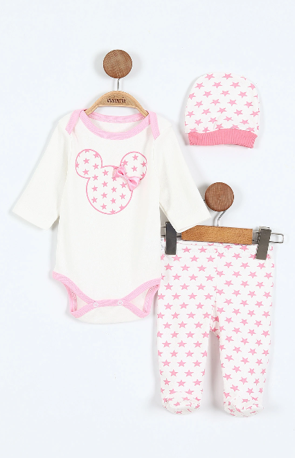 Set nou nascut, 3 piese, Stil Minnie [2]