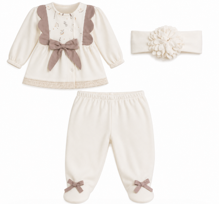 Set nou nascut, Bumbac Organic, Luxury, 0-3 luni [3]
