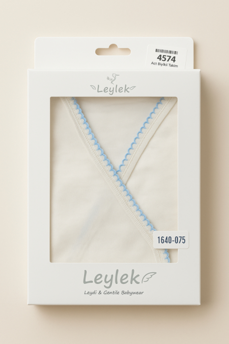 Set nou nascut, cu 5 piese, 0-3 luni, cu 2 bluzite, albastru [2]