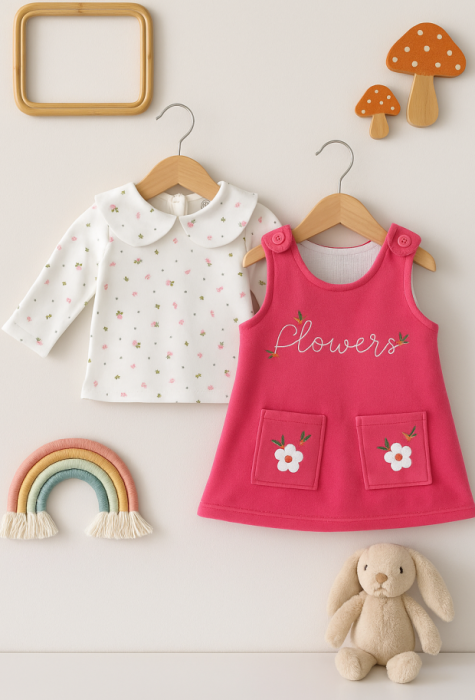 Set Rochita si bluza, Floricele [2]