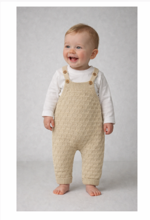 Set salopeta copii, Fagure, Bej [2]