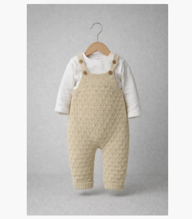 Set salopeta copii, Fagure, Bej [4]