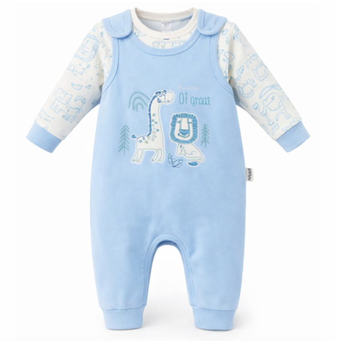 Set salopeta si bluza, Bleu Ciel [2]