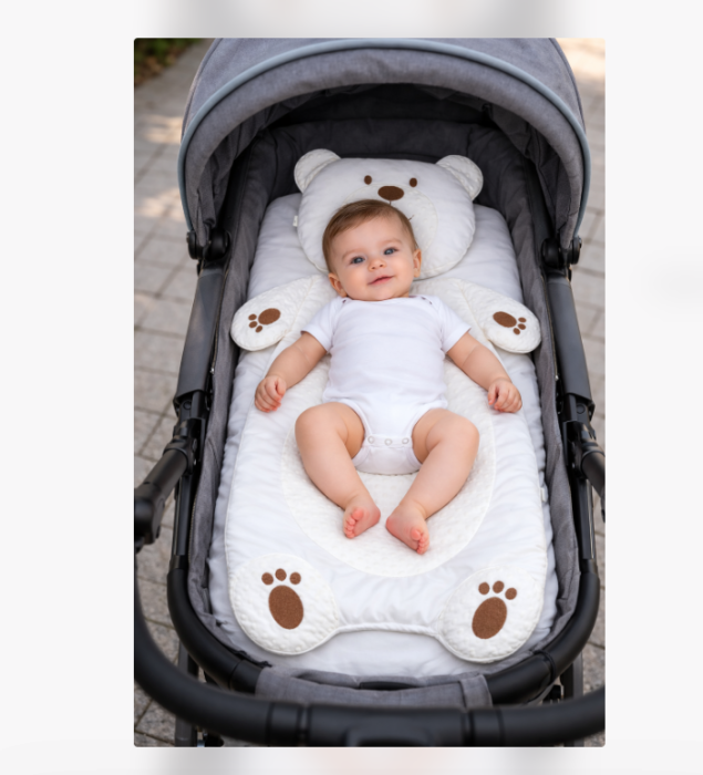 Set saltea si perna pentru carucior si patut [2]