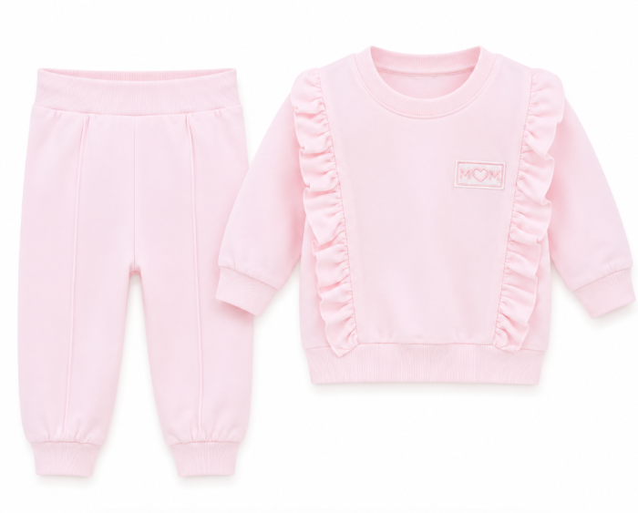 Set trening pentru fetițe – bluză și pantaloni, Mom [2]