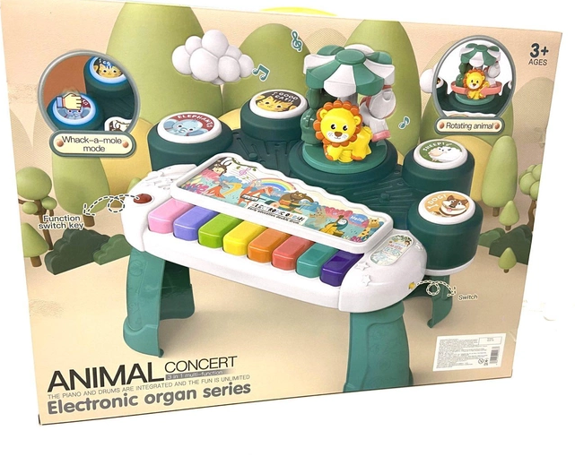 Sistem muzical, 3 in 1, cu orga, tobe si carusel tip disco ball [3]