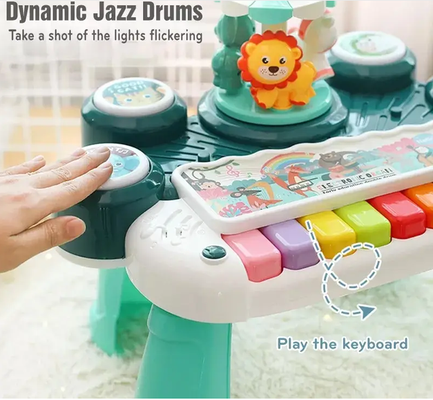 Sistem muzical, 3 in 1, cu orga, tobe si carusel tip disco ball [2]