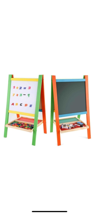 Tabla din lemn,2 fete,cu suport,magnetica,accesorii,Dimensiune 65x37 cm [4]