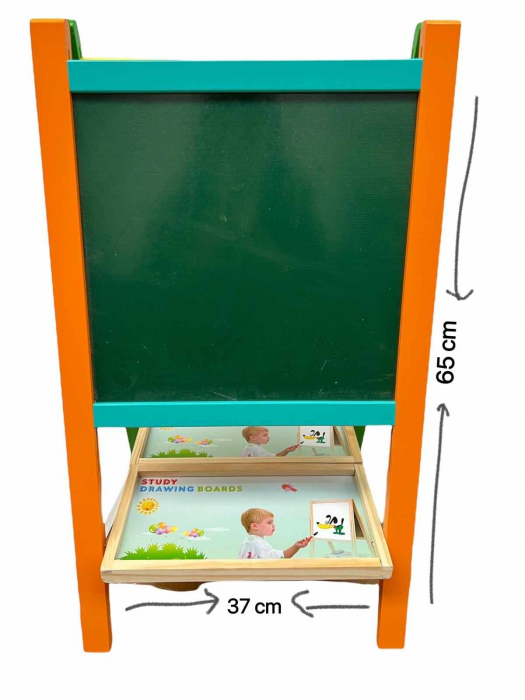 Tabla magnetica, pentru copii, cu doua fete, suport cu picioare [2]