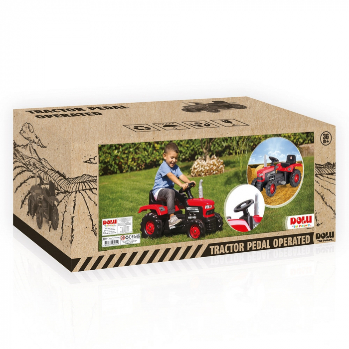 Tractor cu pedale, rosu, 53x83x45 - Dolu [3]