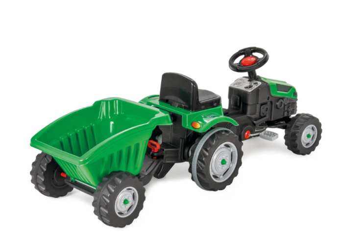 Tractor cu pedale si remorca Pilsan Active with Trailer 07-316 green [2]
