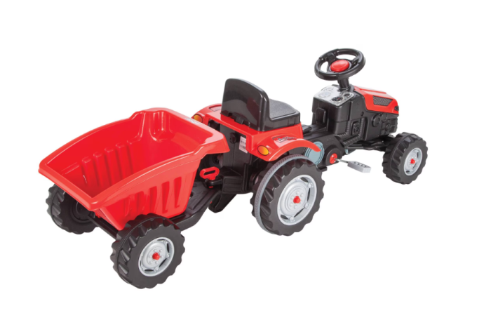 Tractor cu pedale si remorca Pilsan Active with Trailer 07-316 red [2]