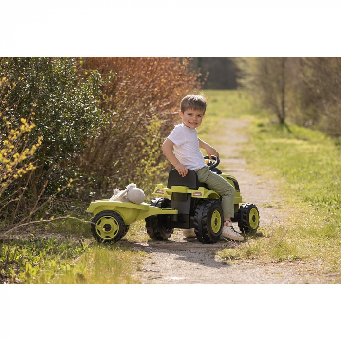 Tractor cu pedale si remorca Smoby Farmer XL, Dimensiuni produs (LxlxH): 142 x 44 x 54,5 cm [5]