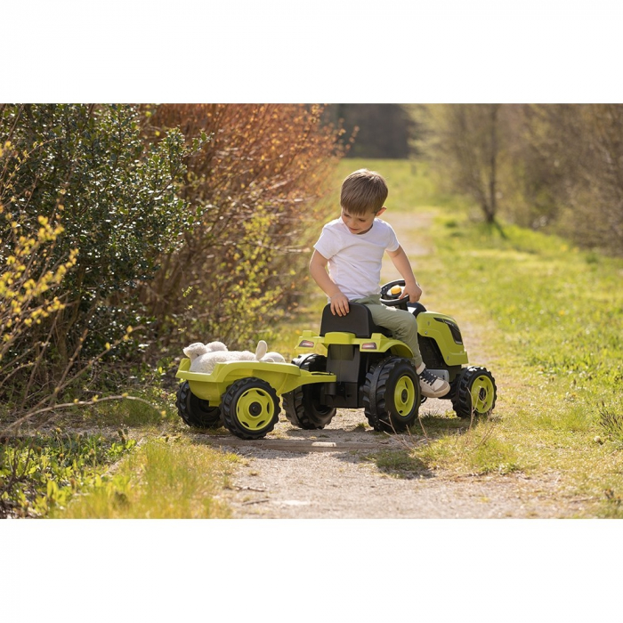 Tractor cu pedale si remorca Smoby Farmer XL, Dimensiuni produs (LxlxH): 142 x 44 x 54,5 cm [6]