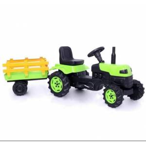 Tractor cu pedale si remorca Toys,culoare rosu, [2]