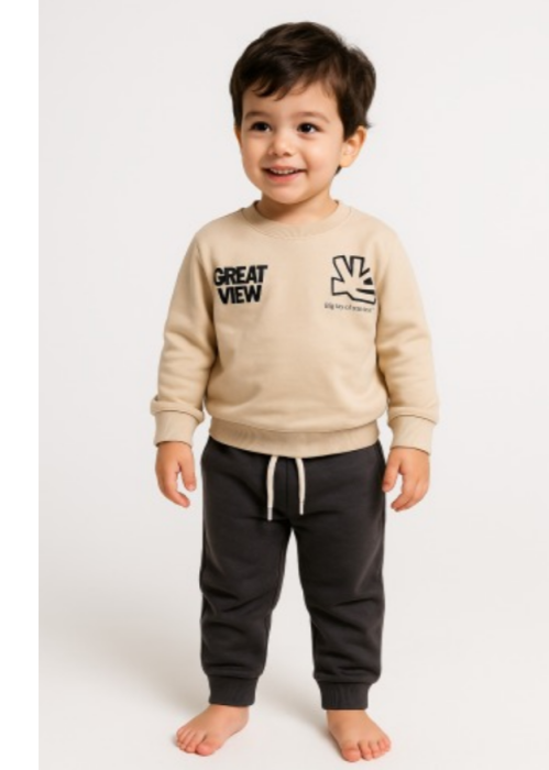 Trening baieti, 2 piese, Gri cu bej [4]