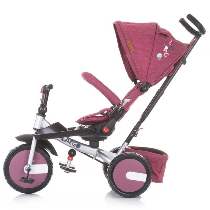 Tricicleta Chipolino Largo orchid,cu scaun reversibil si pozitie de somn [4]