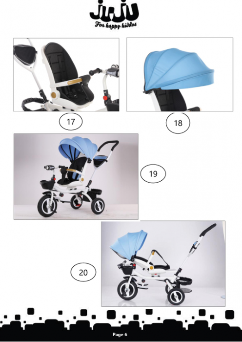 Tricicleta copii Juju Bliss Ride, Roz [13]