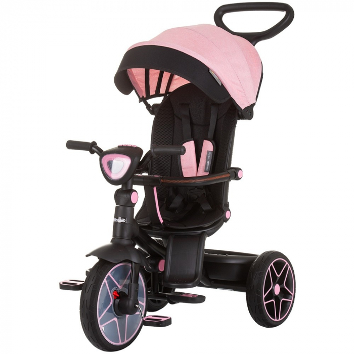 Tricicleta cu copertina si sezut reversibil Chipolino Derby flamingo [1]
