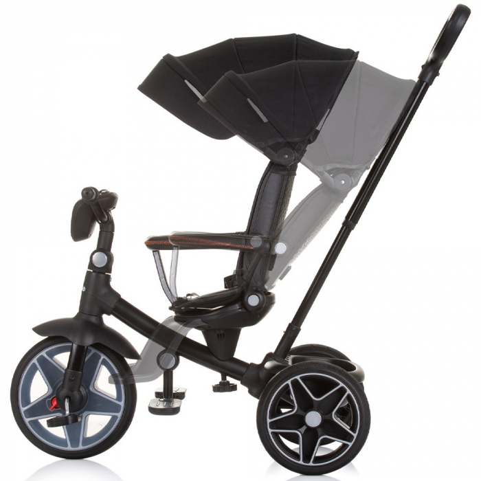 Tricicleta cu copertina si sezut reversibil Chipolino Derby obsidian [4]