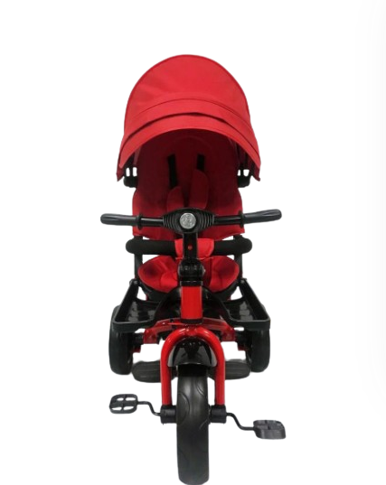 Tricicleta cu pozitie de somn, scaun reversibil, 8-36 luni, roata plina,rosu cod 1 [3]